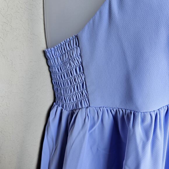 Amanda Uprichard x Revolve Eloise Dress English Lavender Mini Smocked Pockets M - Picture 6 of 16